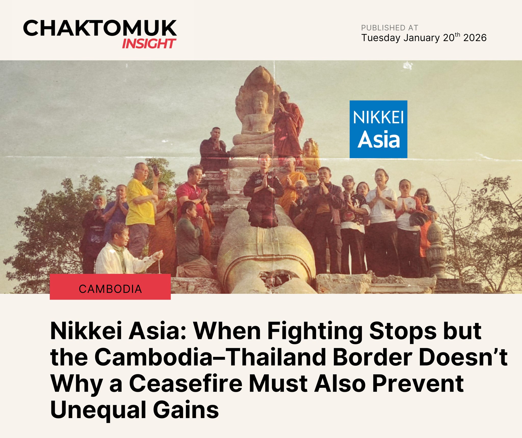 Chaktomuk - At first glance, the recent Nikkei Asia report on Cambodia ...
