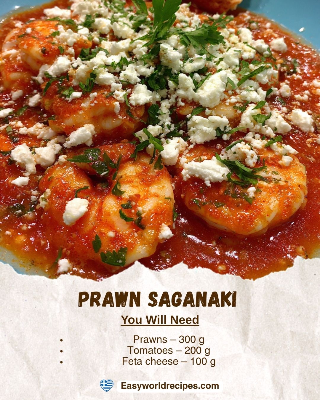 Greek - 🍤 Prawn Saganaki (Prawns in Tomato & Feta Sauce) A seafood ...