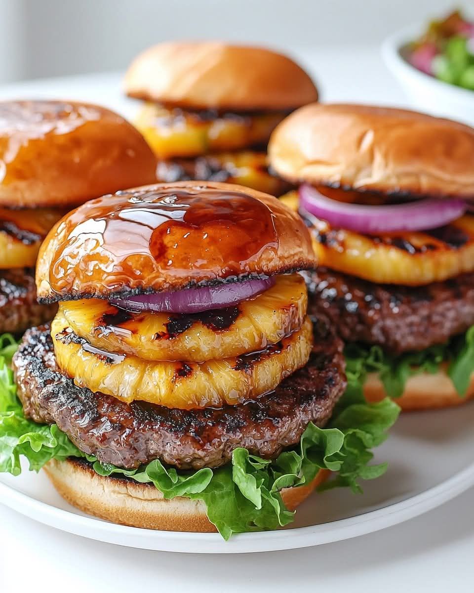 How to make juicy teriyaki burgers with charred pineapple