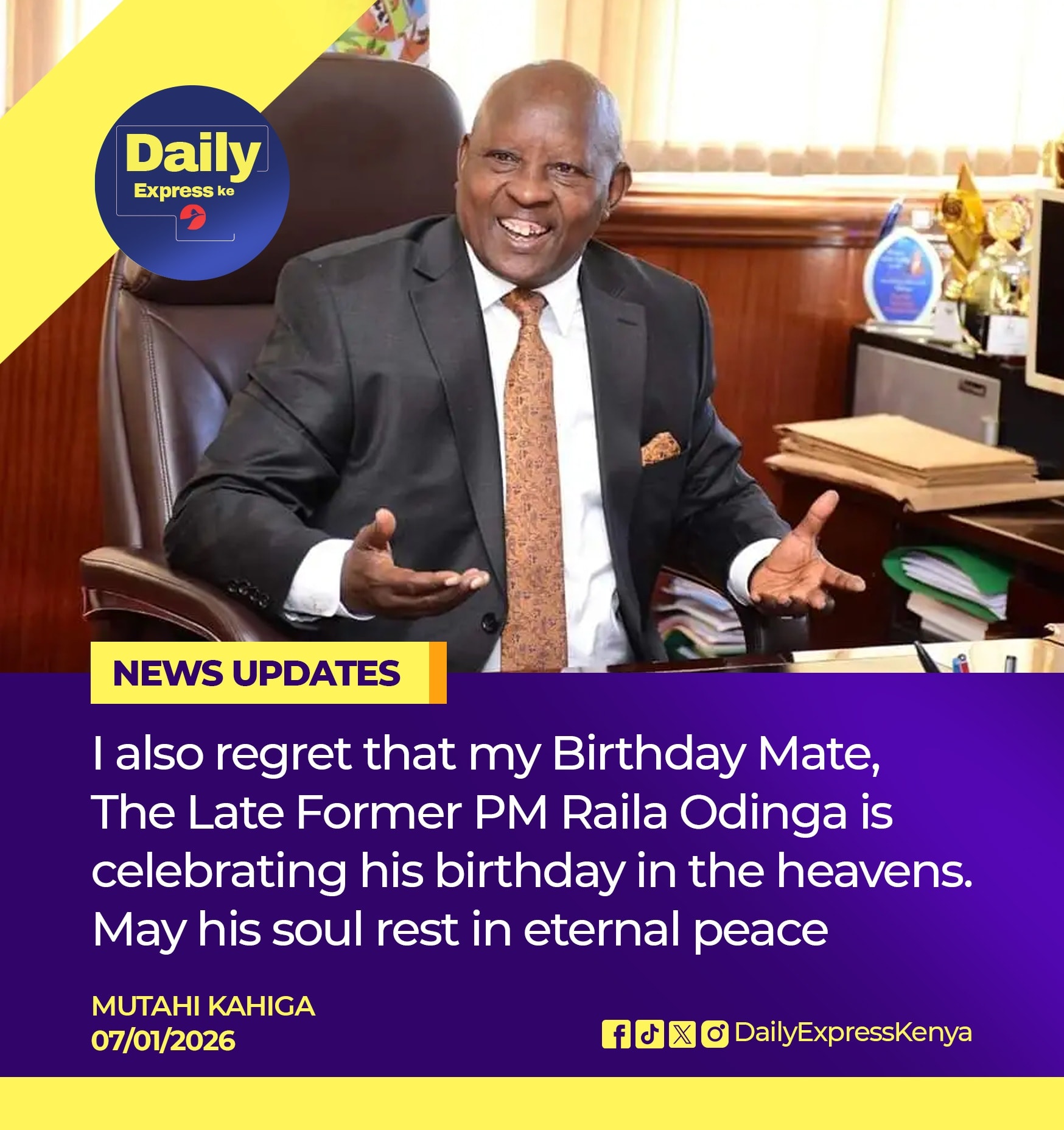 Daily - Mutahi Kahiga celebrates the commemoration of his birthday mate ...