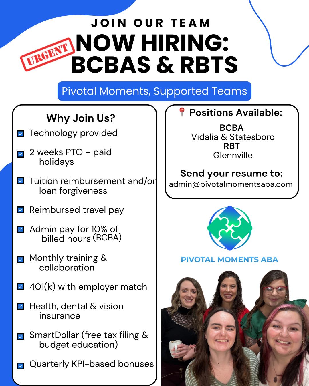 We’re hiring! Pivotal Moments... - Pivotal Moments ABA | Facebook