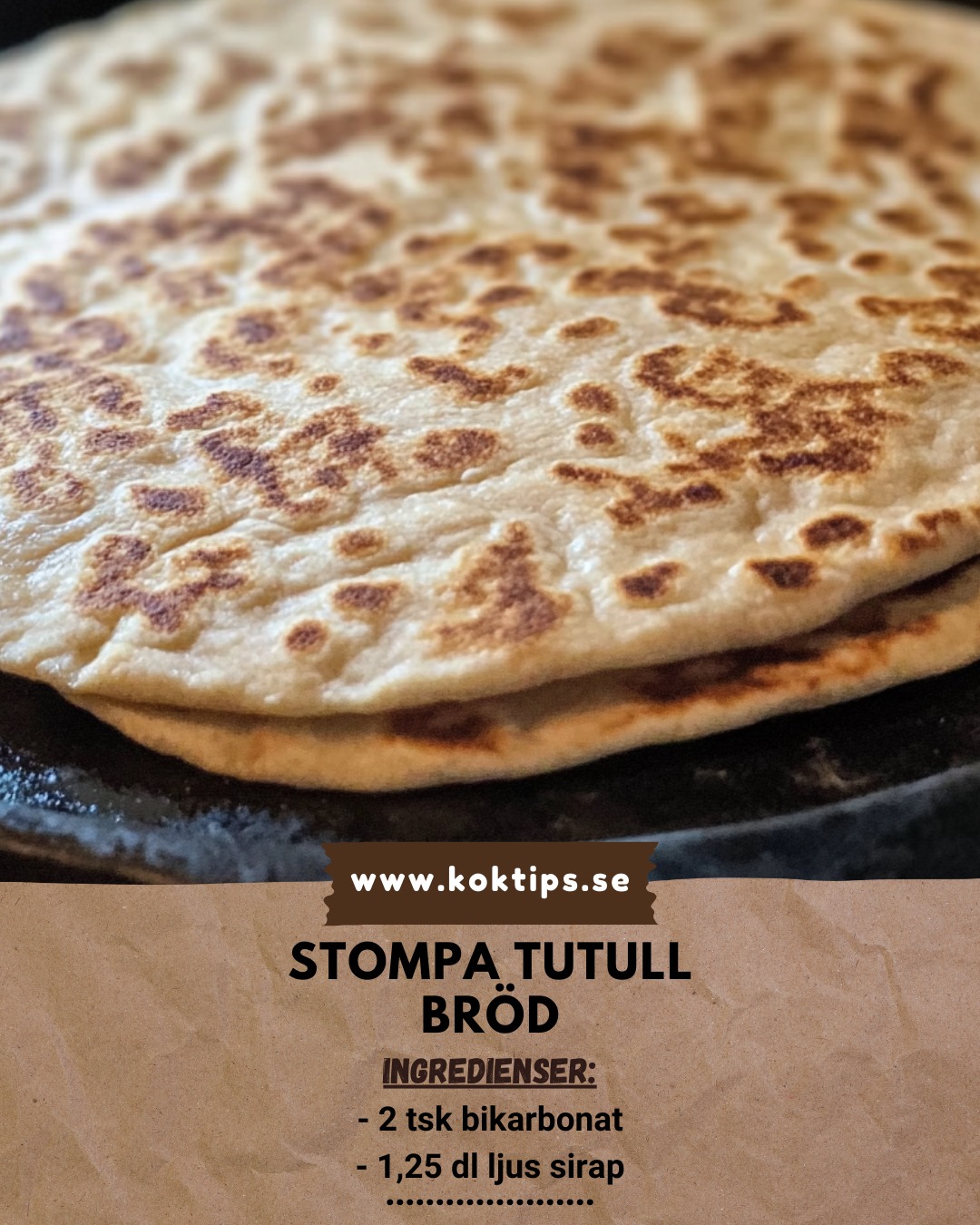 Hemlagade - Stompa Tutull bröd Mjuk pannkaka av råg med kryddig ton 🍞 ...
