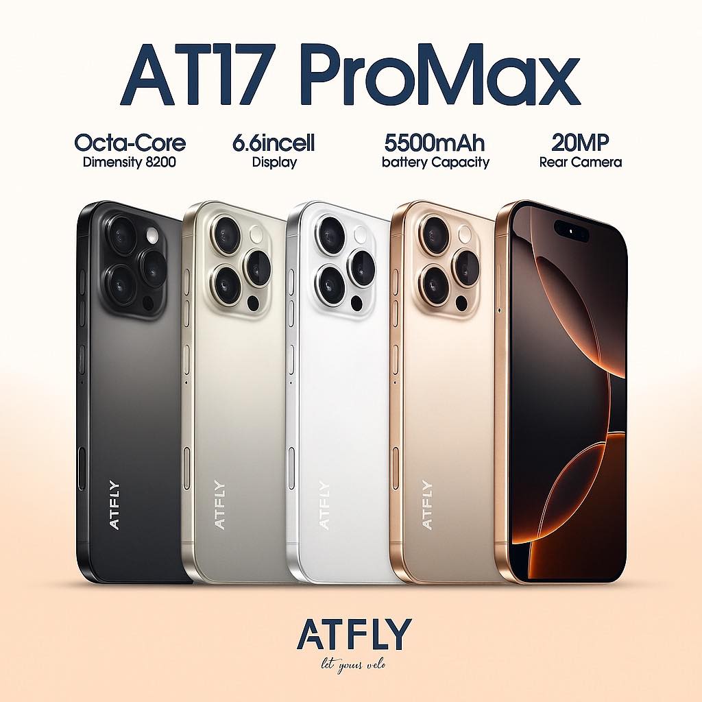 Espace - ATFLY 17 pro max Prix : 47.000 Numéro: 0584426267 Ram : 6 GO ...