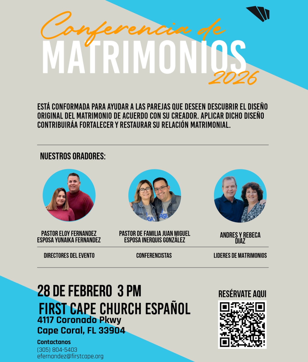 2026 📅 Conferencia de Matrimonio 💍 📆... - First Cape Espanol | Facebook