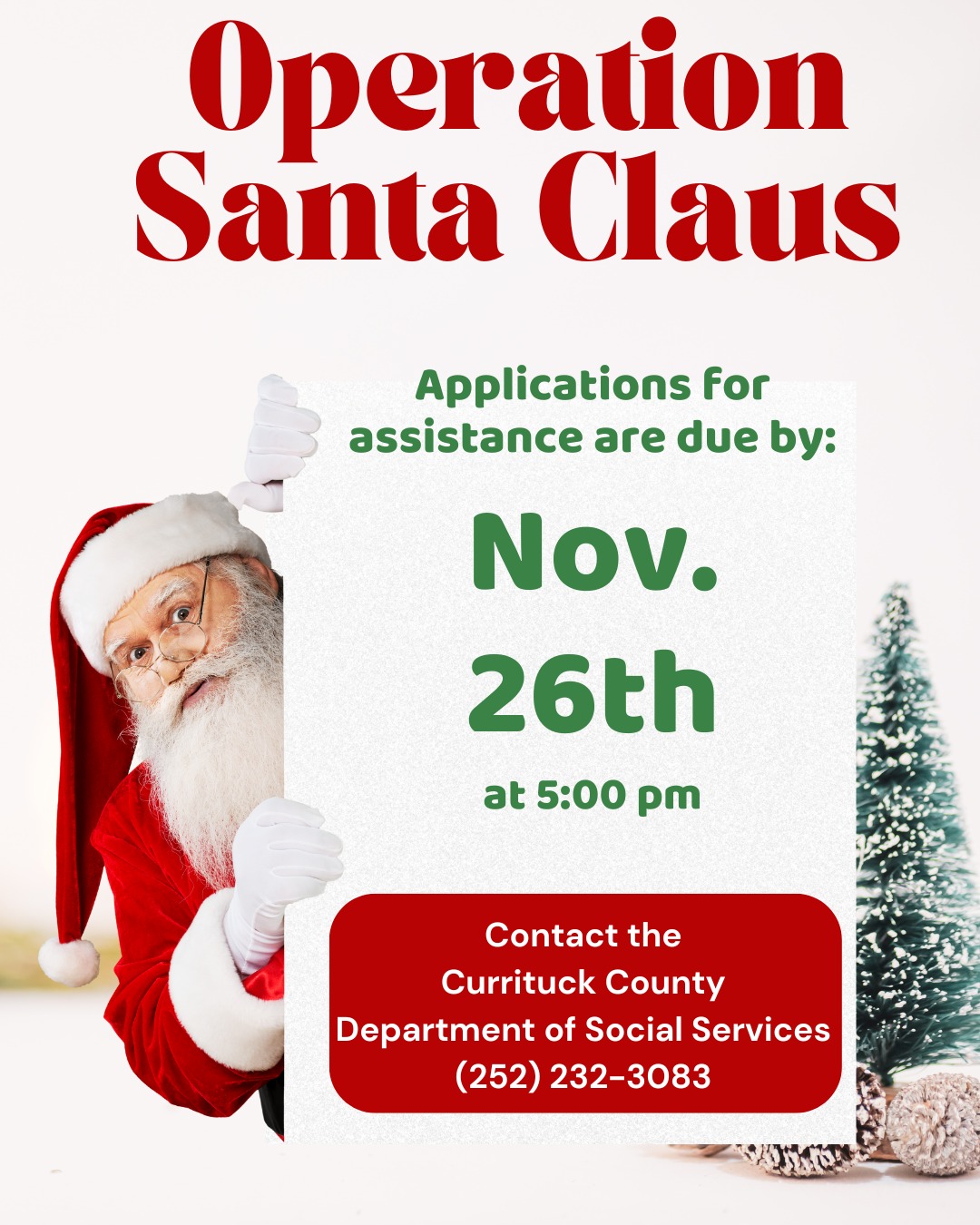 Reminder: Nov. 26 is the... - Currituck County Government | Facebook