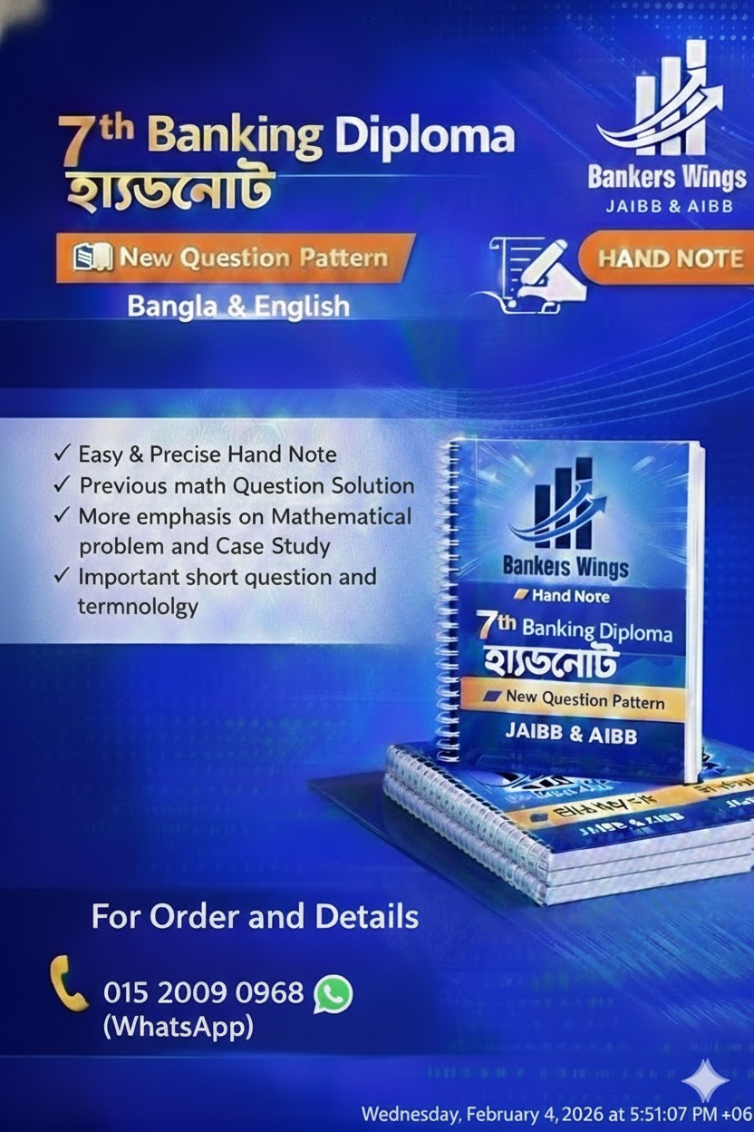 Banking Diploma Hand Note - JAIBB & AIBB - Bankerswings