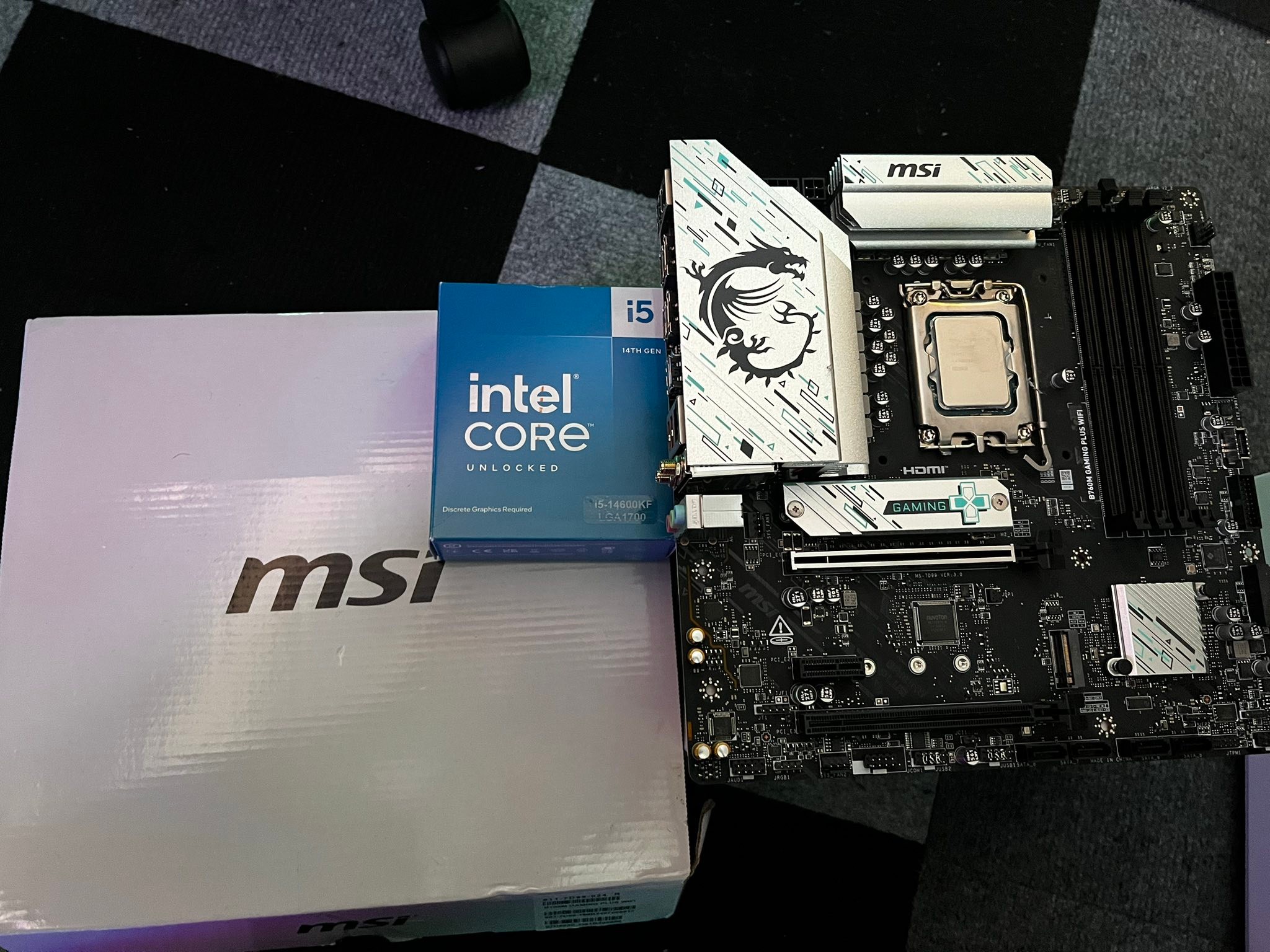 What AMD combo for Intel Core i5-14600KF and MSI B760M Gaming Plus
