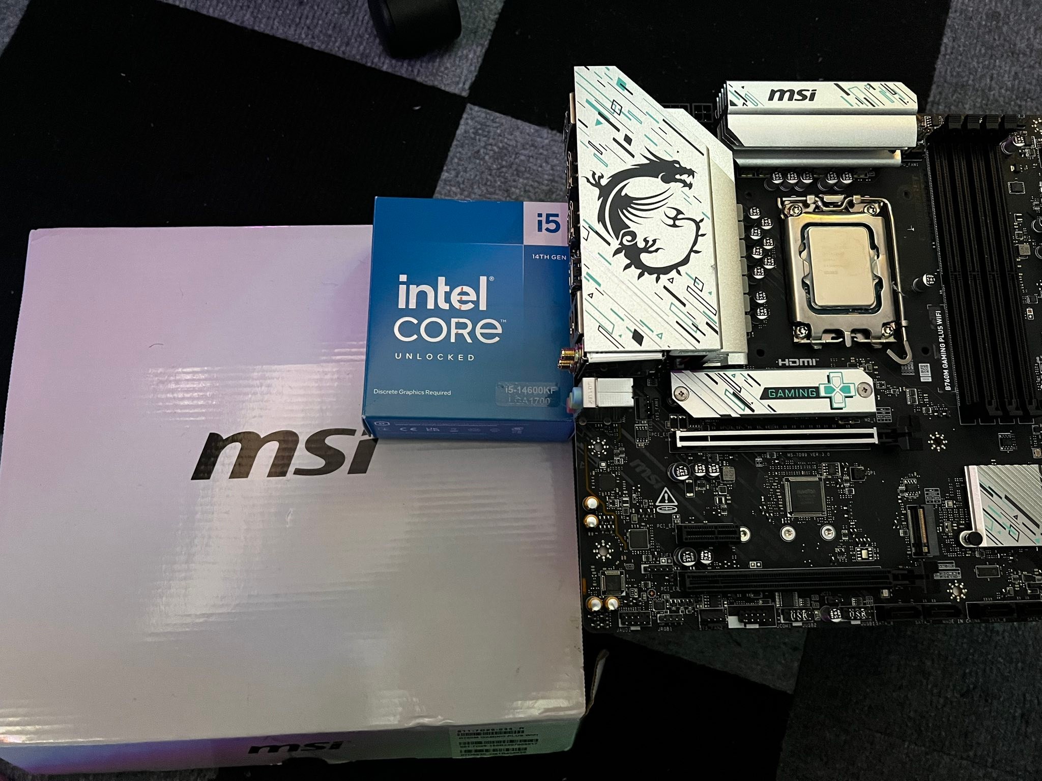 What AMD combo for Intel Core i5-14600KF and MSI B760M Gaming Plus
