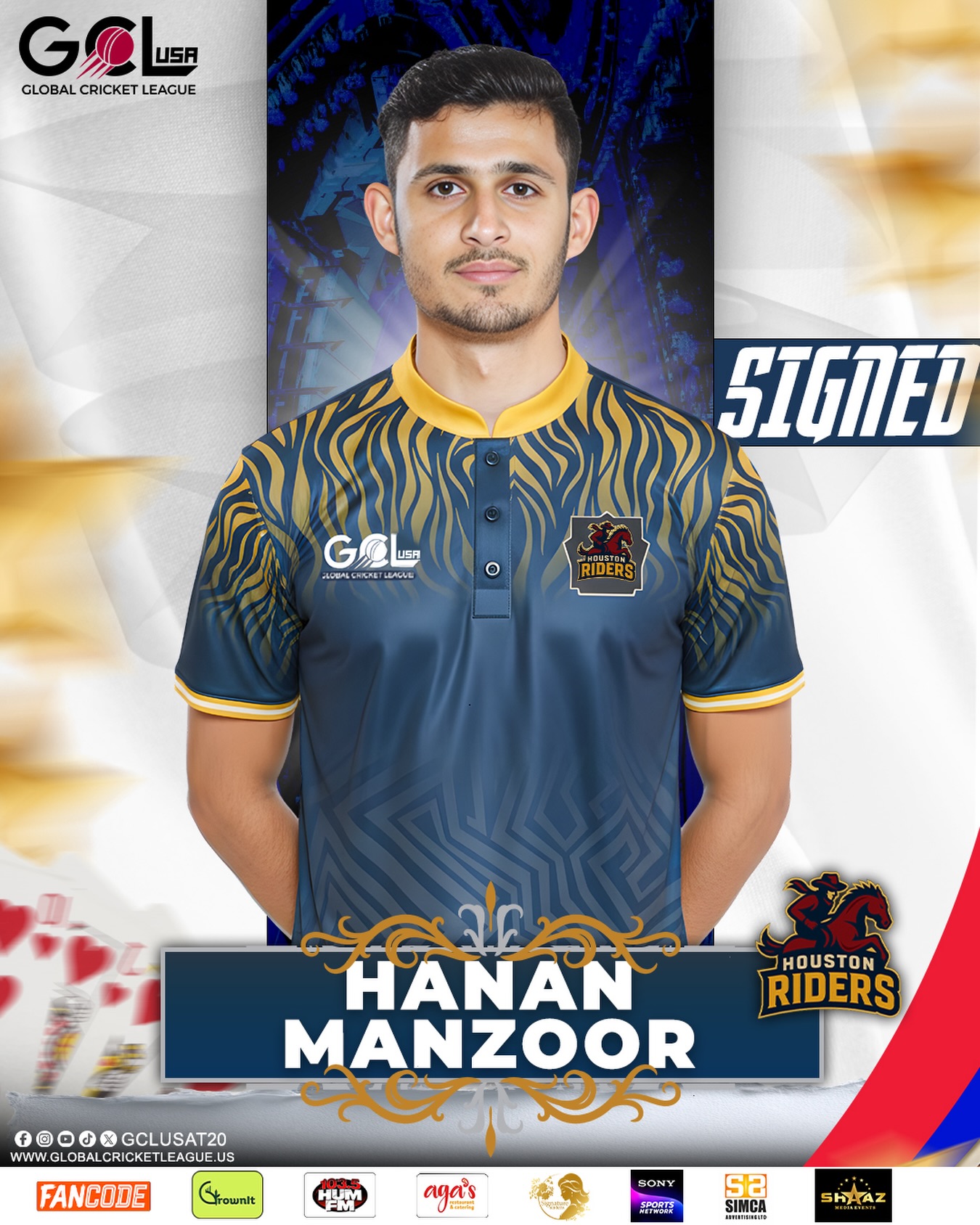 GCL USA - 🏏 welcome to Hanan Manzoor, the rising star... | Facebook