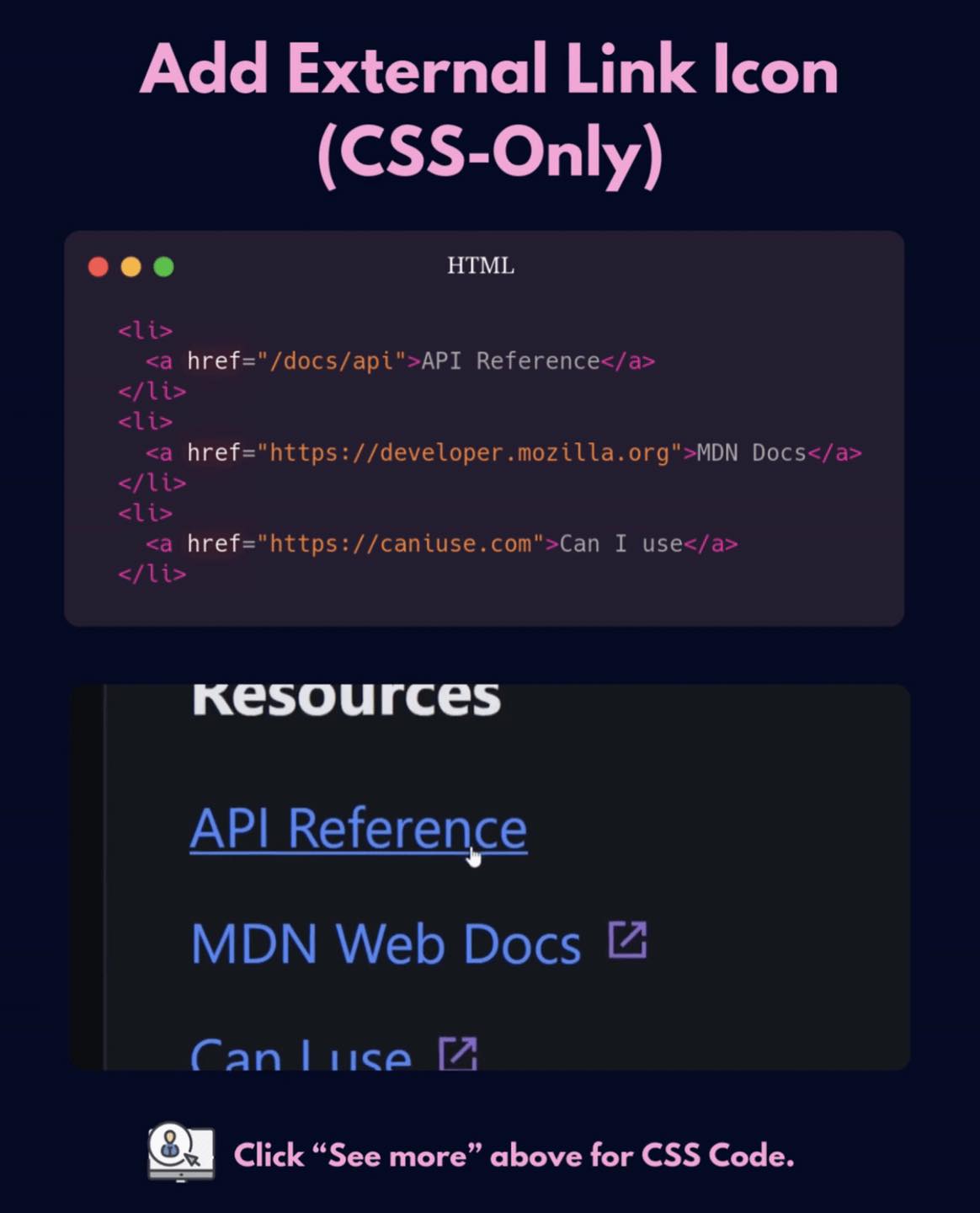 Code 231 - Stop manually tagging your links. (Pure CSS... | Facebook