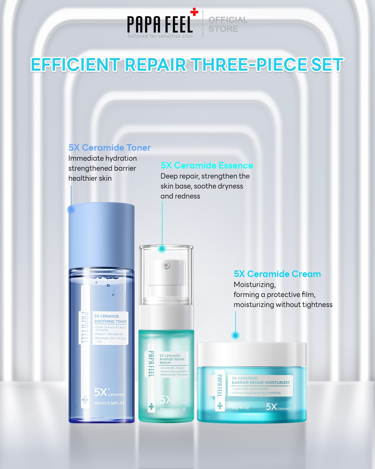 Papa feel 5x ceramide Barrier repair serum 55 Qar