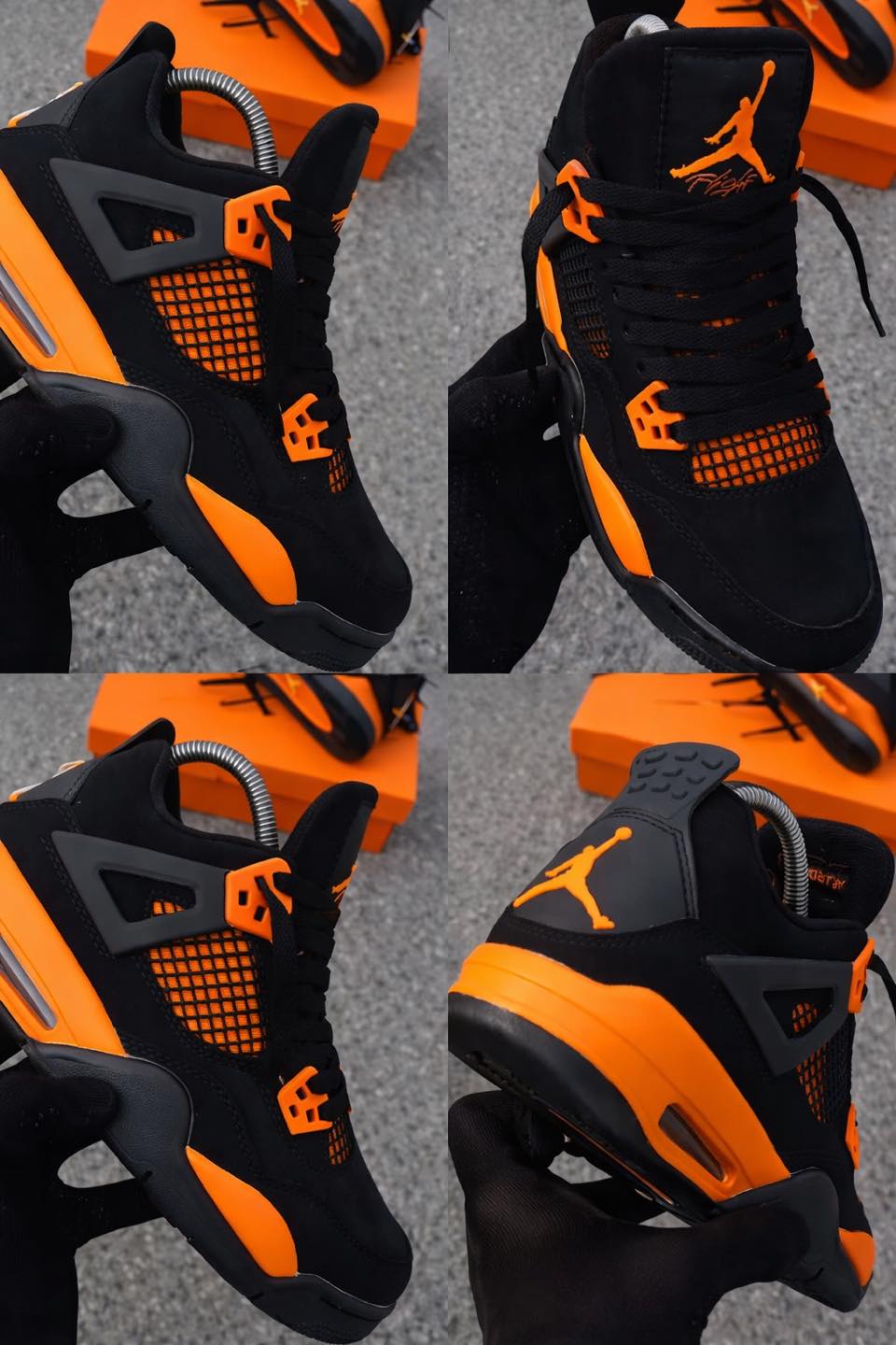 Air Jordan 4 Retro “Orange & Black”🧡🖤🔥