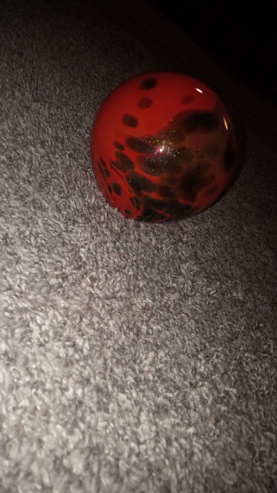 This is orb 471. This little clear glass orb was found at the