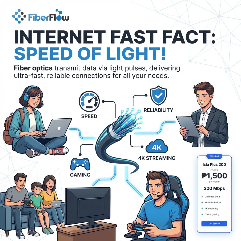FiberFlow - Internet fast fact! Fiber is literally speed... | Facebook