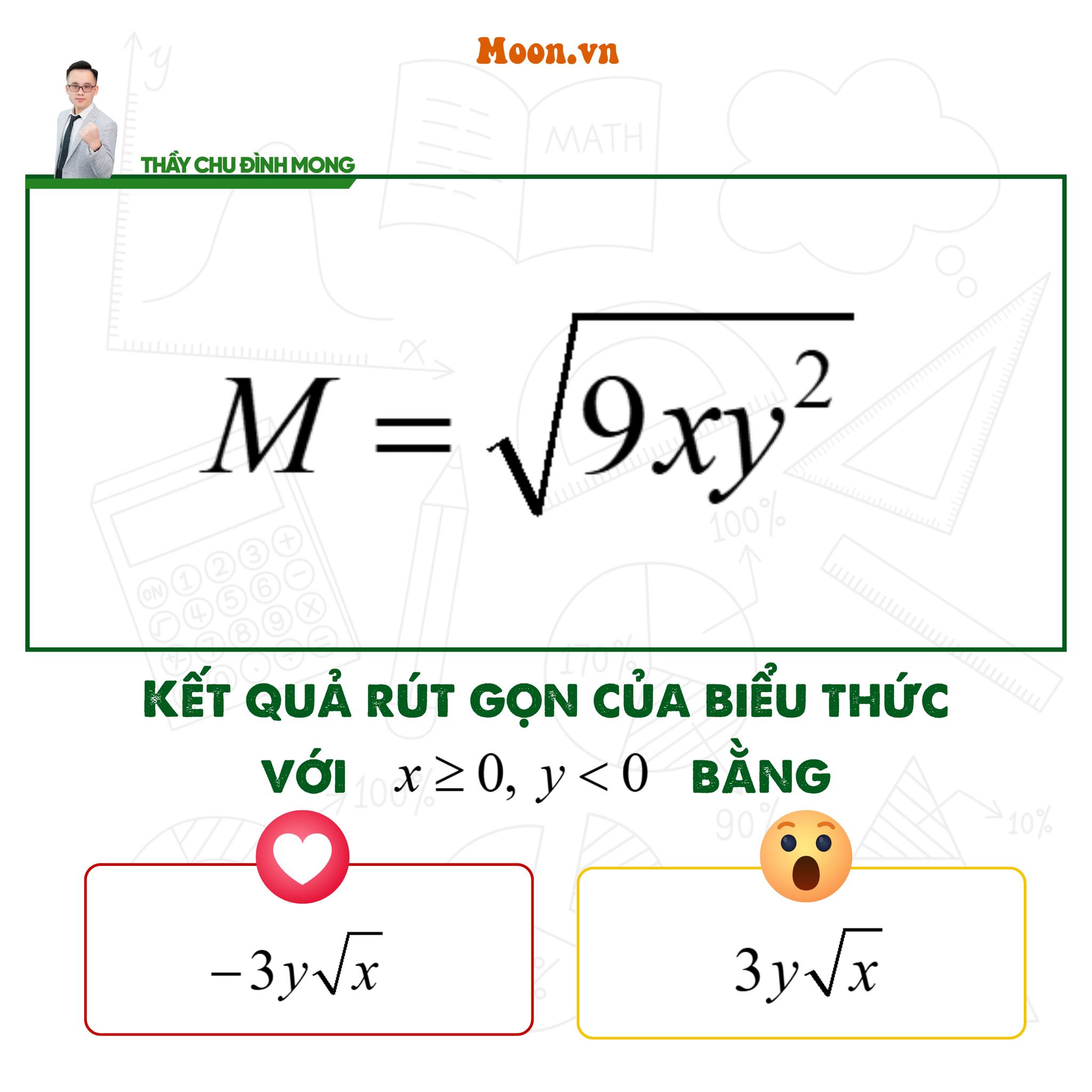 Thầy - Kết quả rút gọn của biểu thức với x>=0, y