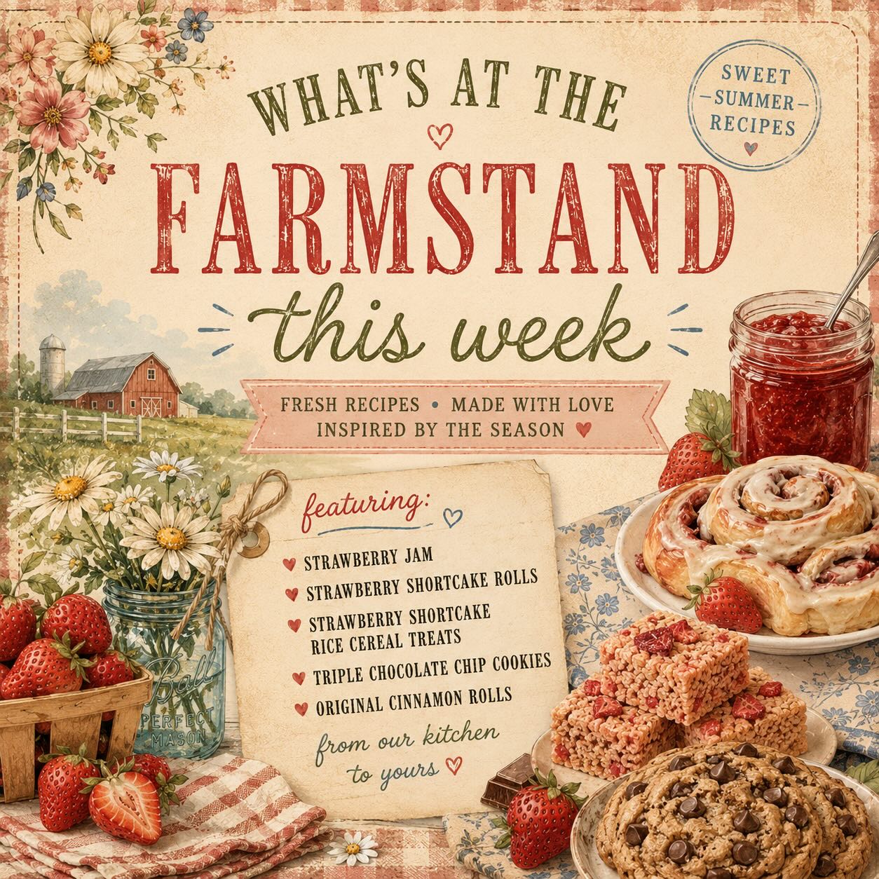 Last weekend at the farmstand 🍓☀️ A few sweet favorites from