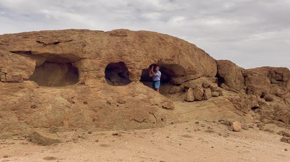 Mysterious labyrinth in Namibia's Doros Crater desert