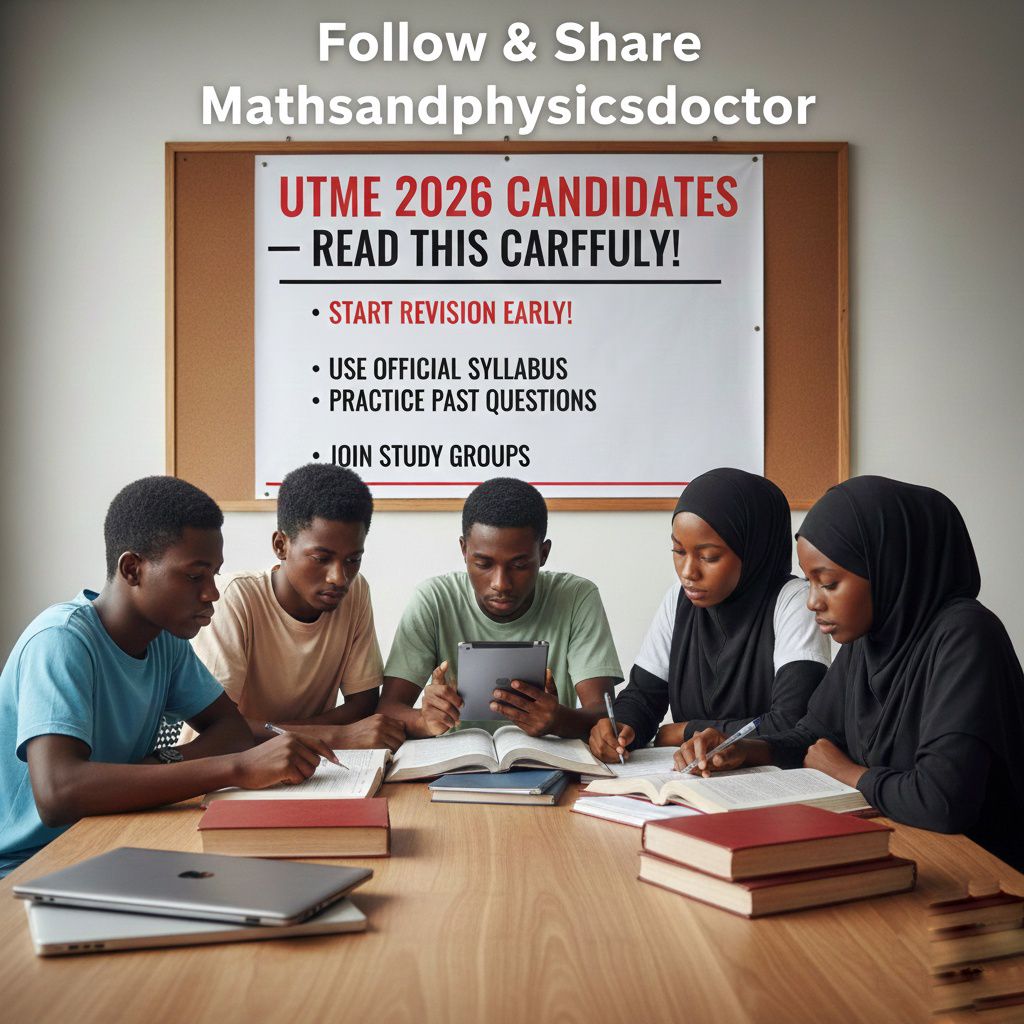 Maths - UTME 2026 CANDIDATES — READ THIS CAREFULLY! Passing UTME is not ...