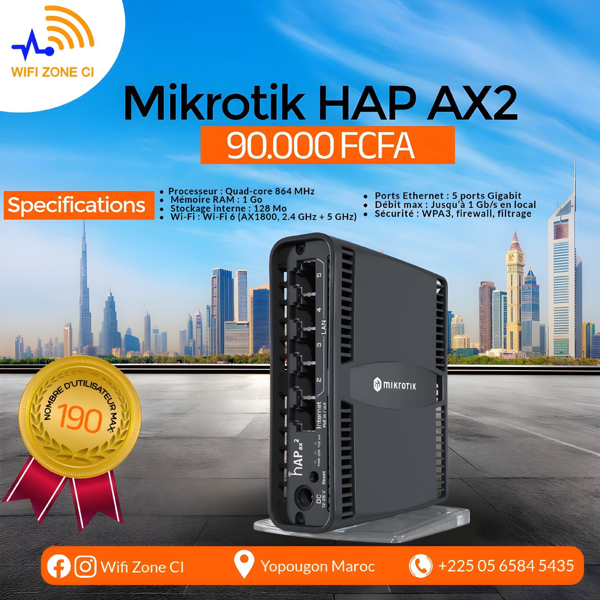 WIFI ZONE CI - 🔥 COMMERCIALISE TON WI-FI AVEC MIKROTIK hAP... | Facebook