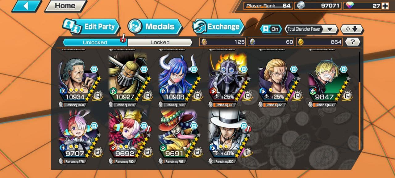 One piece bounty rush items for trade