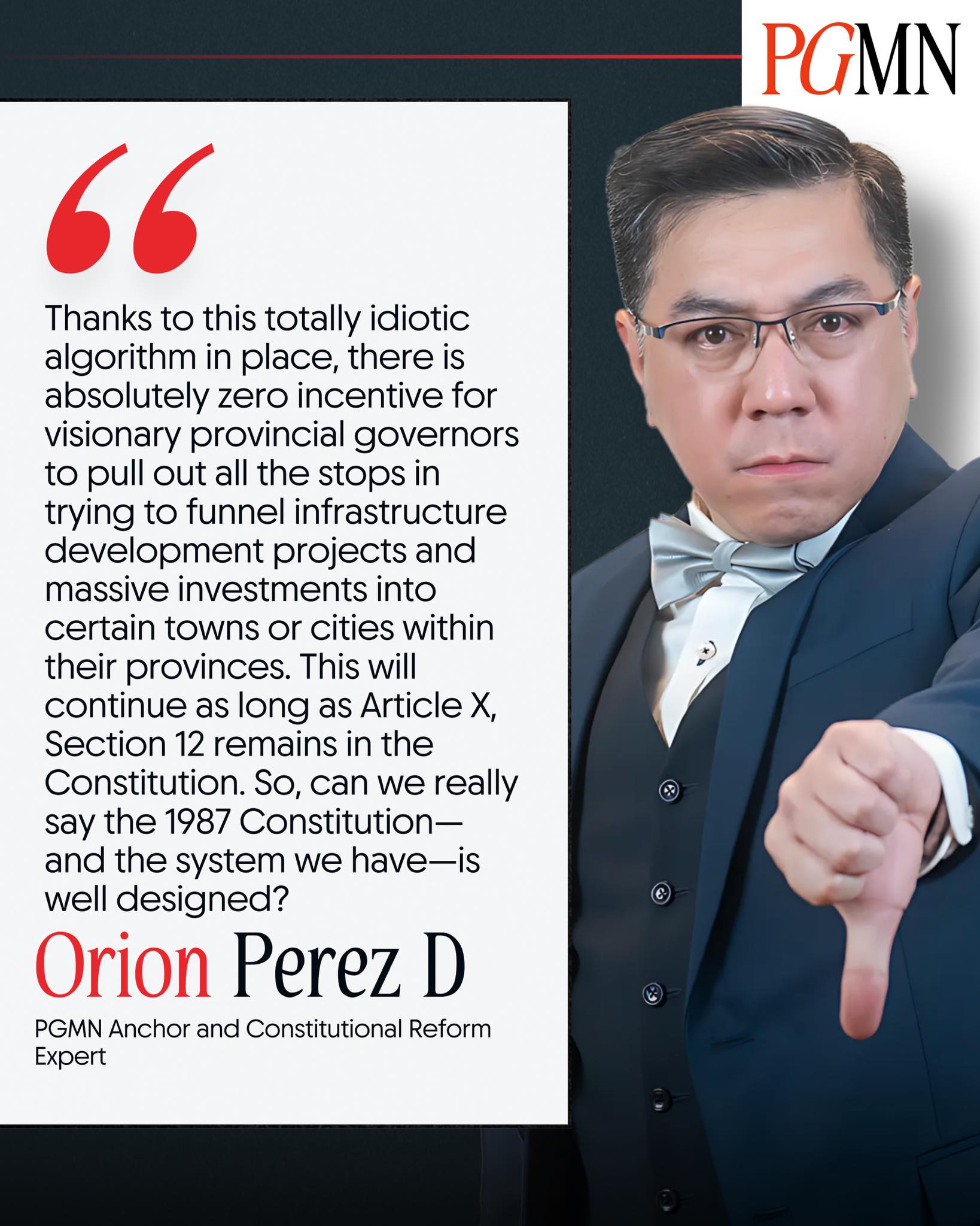 Peanut - PGMN anchor Orion Perez criticizes a major flaw in the 1987 ...