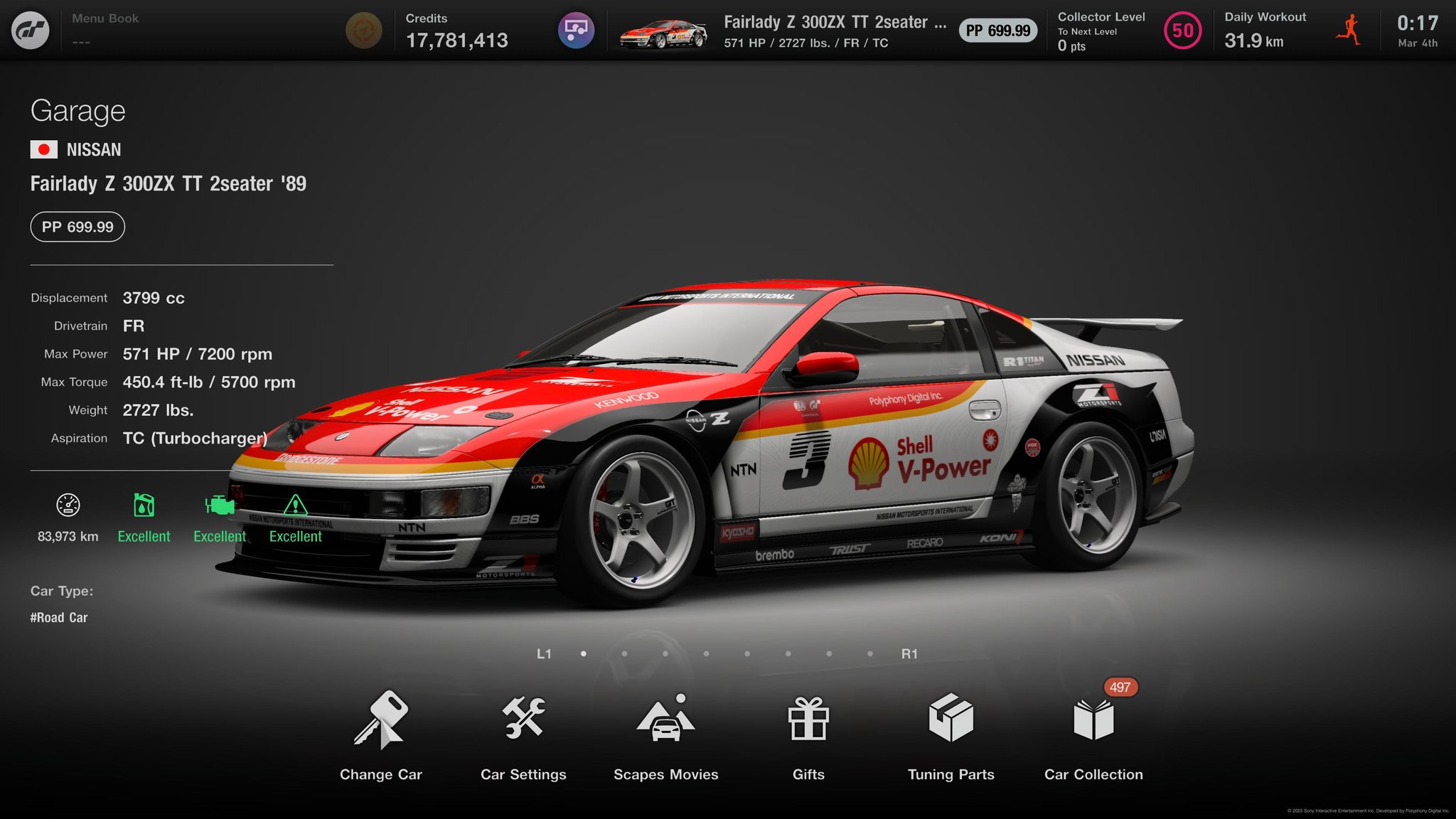 Nissan Fairlady Z 300ZX TT 2S 89 Gran Turismo 7 GT7 Praianos Car