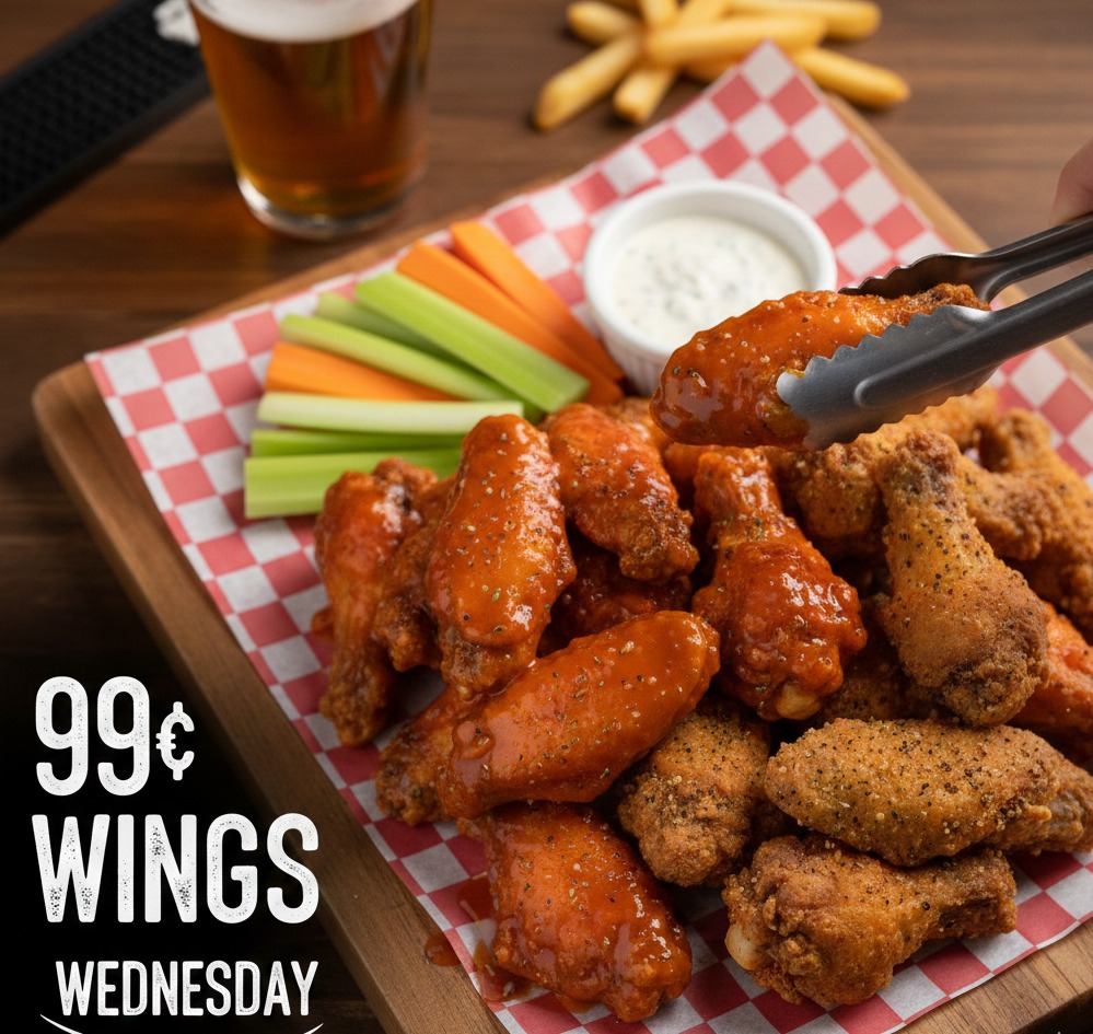 HAPPY - Get your wing-fix for under a buck!! We’re serving up our ...