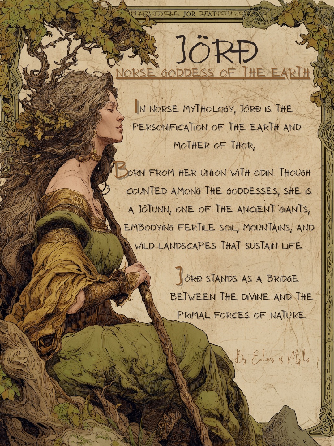 Echoes of Myths - 🌍 Jörd — Norse Goddess of the Earth 🌿... | Facebook