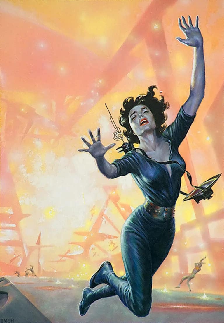 Science Fiction Stories, Feb. '59, cover art by Ed Emshwiller