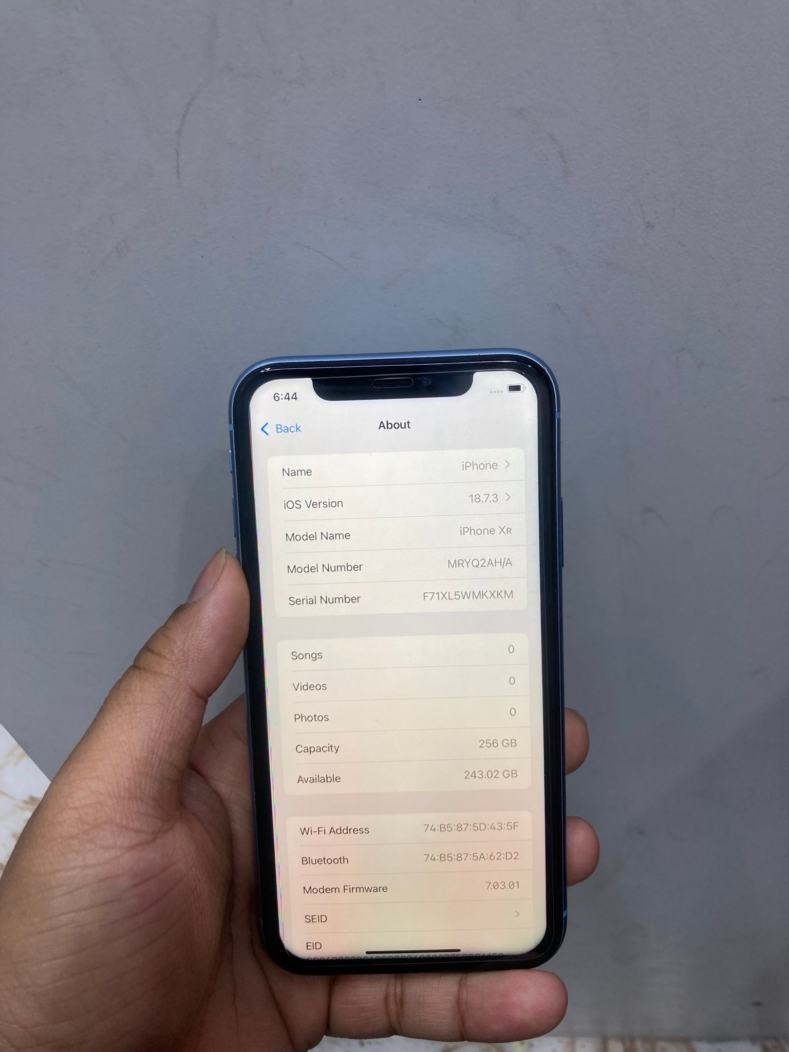 iPhone Xr 256gb battery 86%