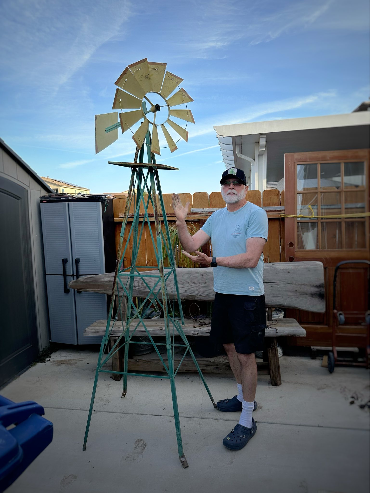 Restored windmill for front garden area