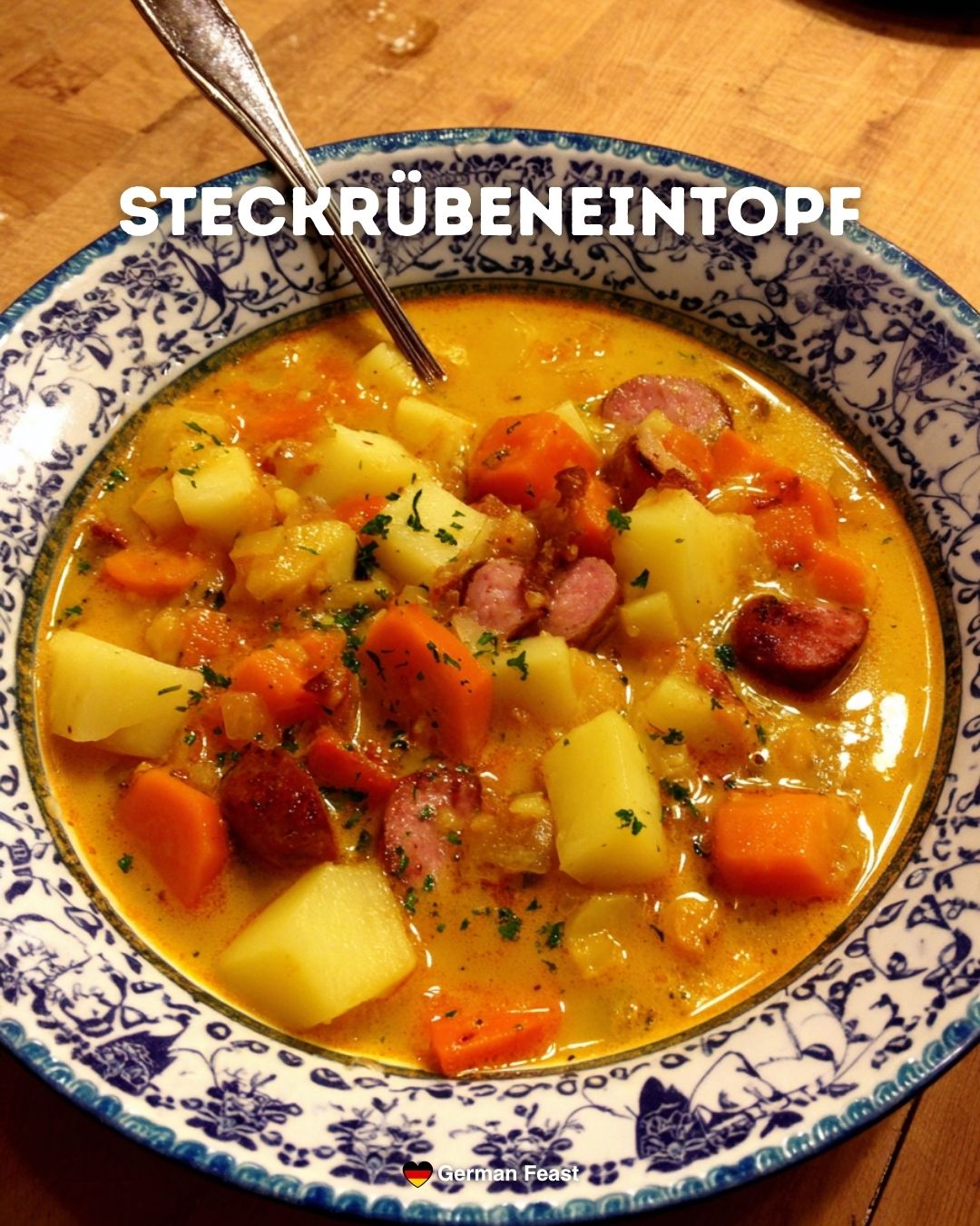 German - 🇩🇪 Steckrübeneintopf 🥣🥕🥔 A hearty German root vegetable stew ...