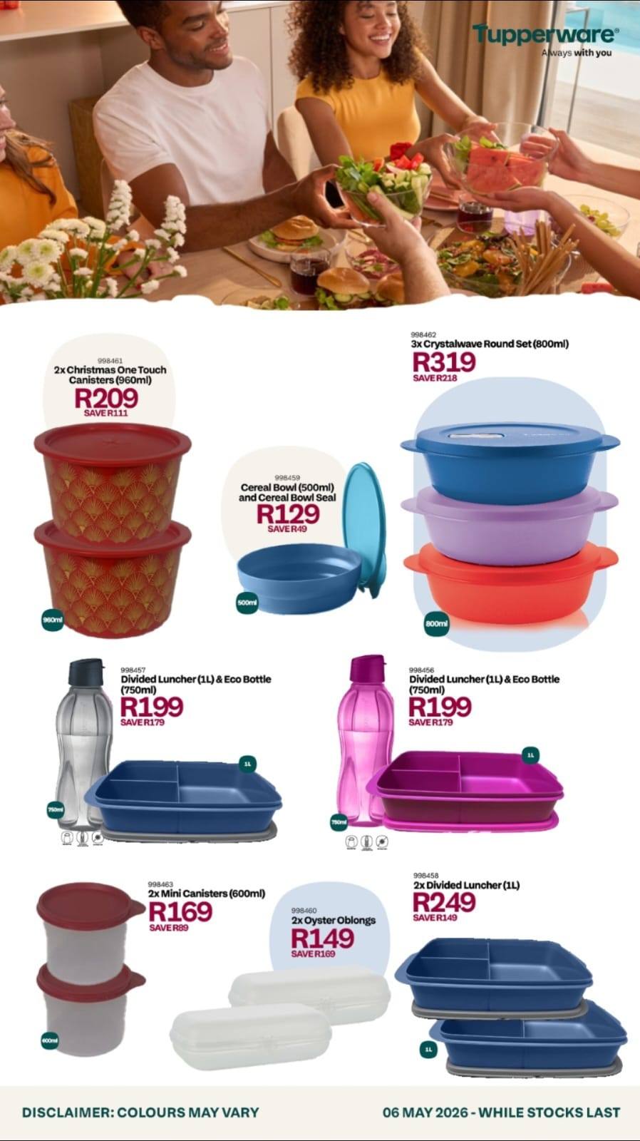 Contact me for all your Tupperware needs, full catalogue or to