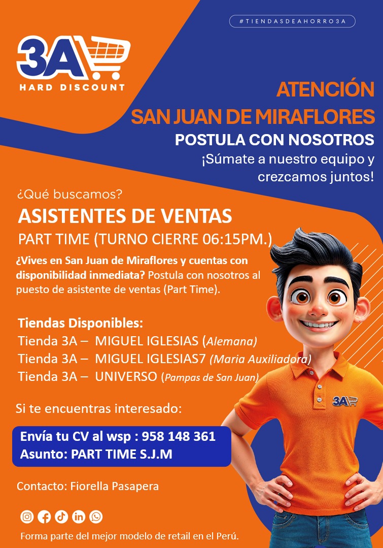 🚨ATENCIÓN... - Trabaja con nosotros en Tiendas 3A | Facebook
