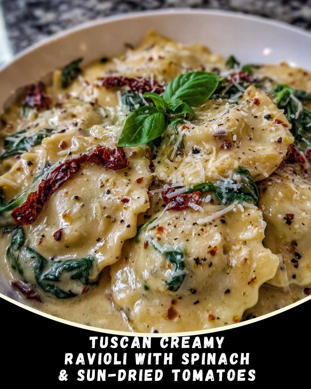 Kristina - Tuscan Creamy Ravioli with Spinach & Sun-Dried Tomatoes 🍝 ...