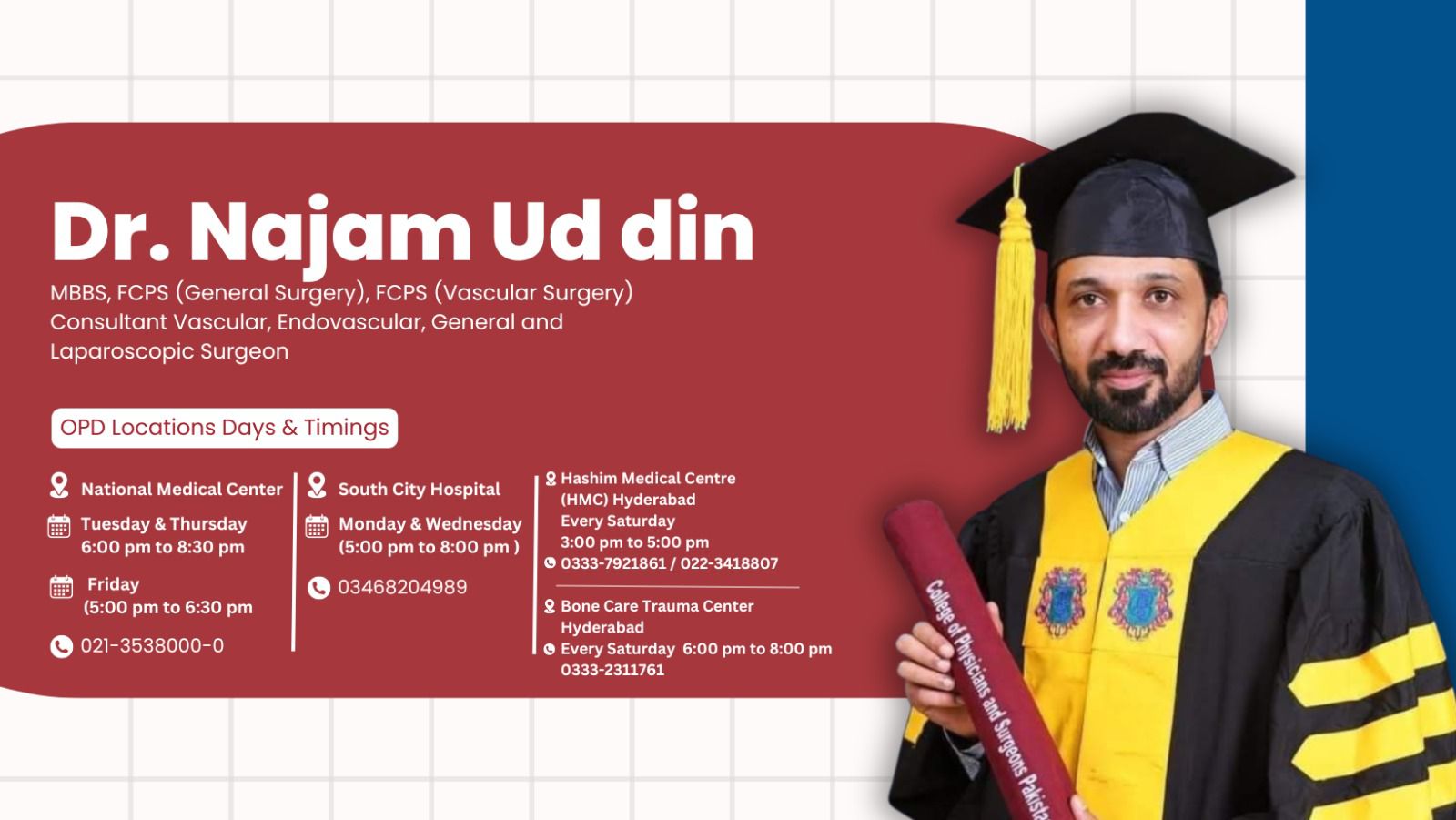 Dr. Najam Ud din - Vascular Surgeon