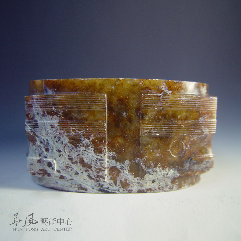 良渚文化玉琮Liangzhu culture jade 'cong' 3200-2000 BC 7.6 x 7.6 x
