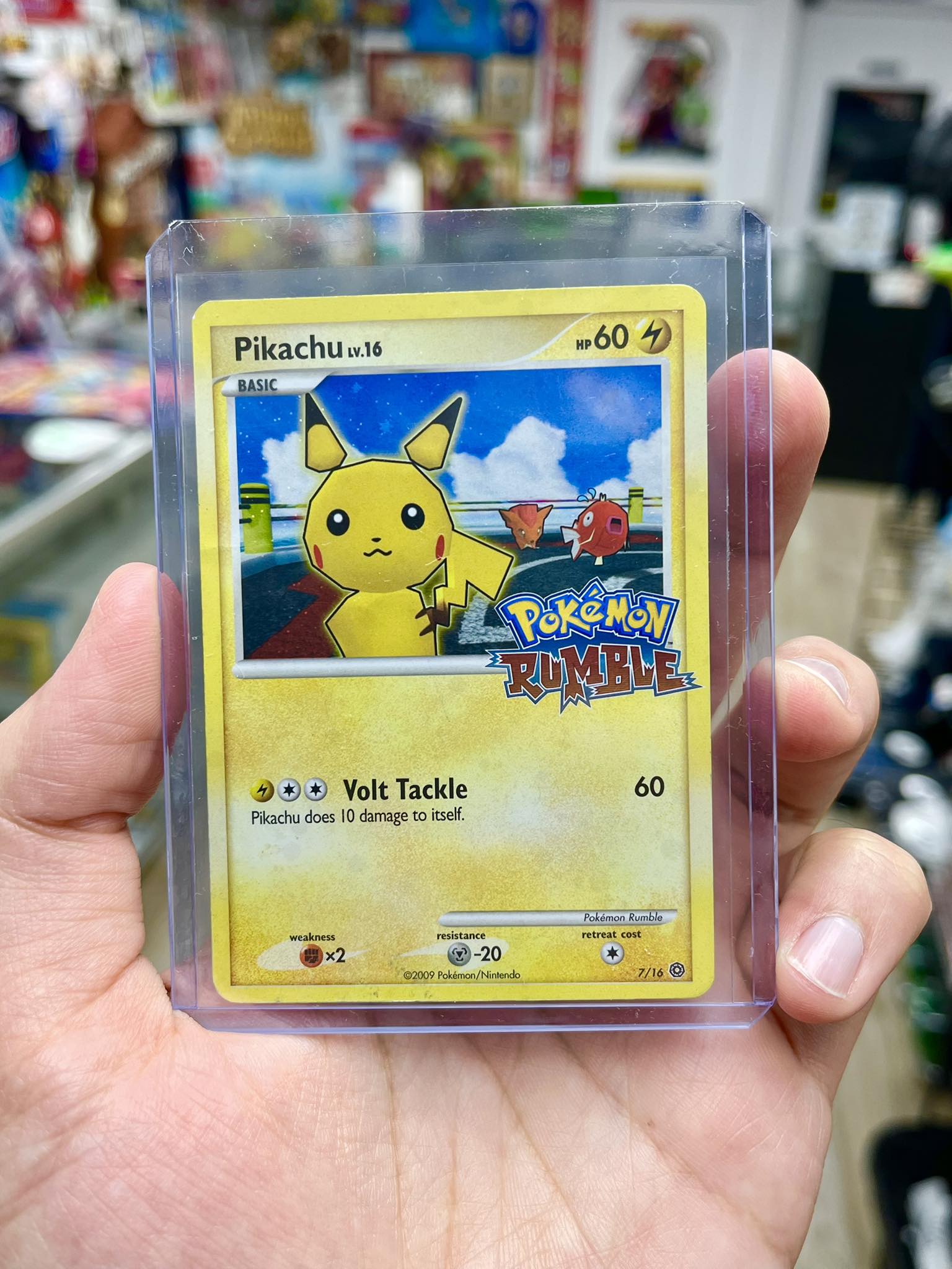 pikachu pokemon rumble card 2009 PSA NM 7 Just got this Pikachu back