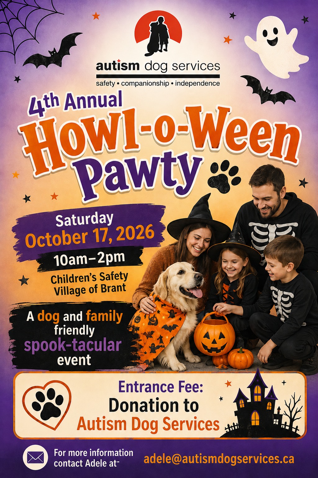 4th Annual Howl-o-Ween Pawty Fundraiser for Autism Dog Services