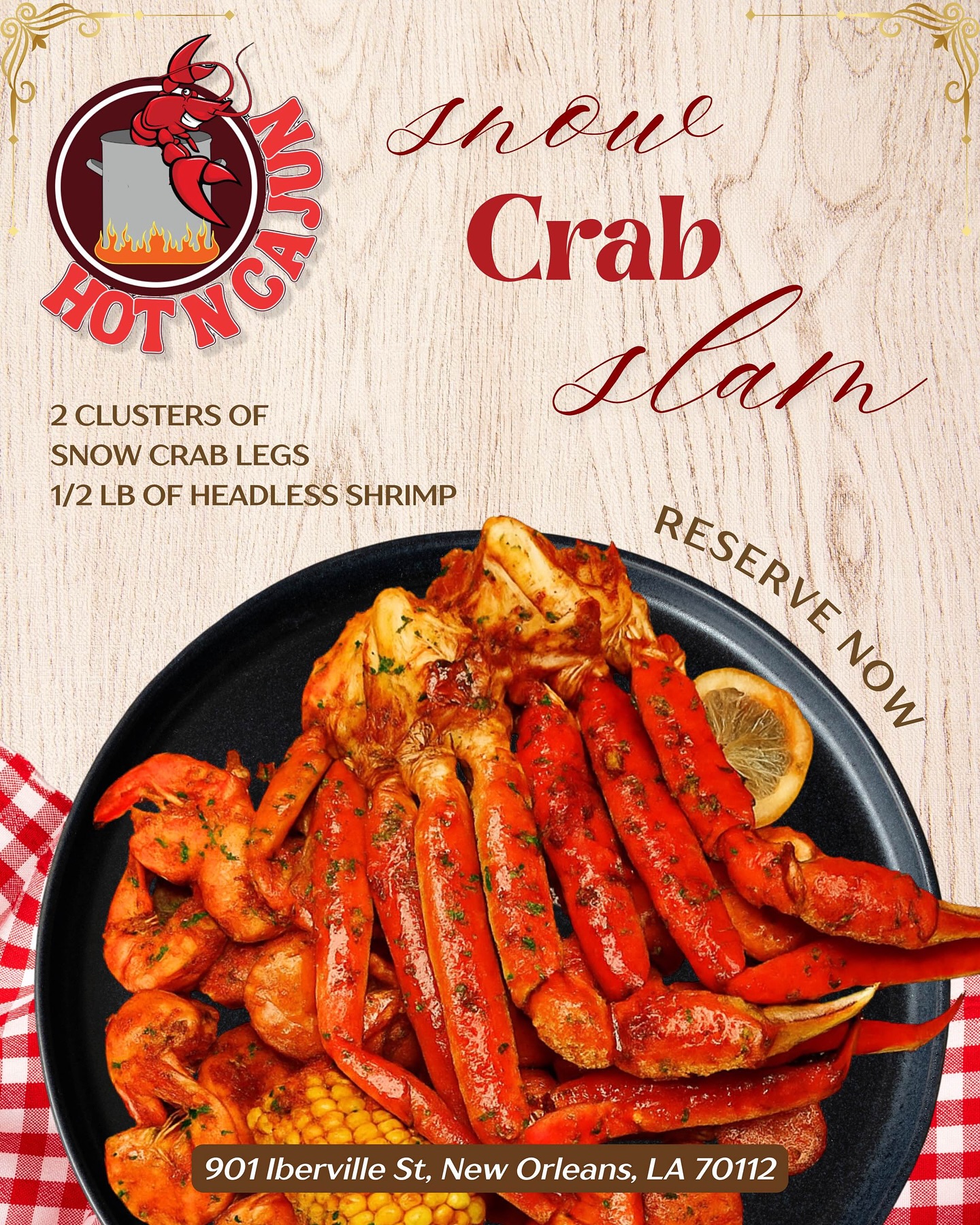 Delicate, buttery, and full of flavor—the Snow Crab Slam brings