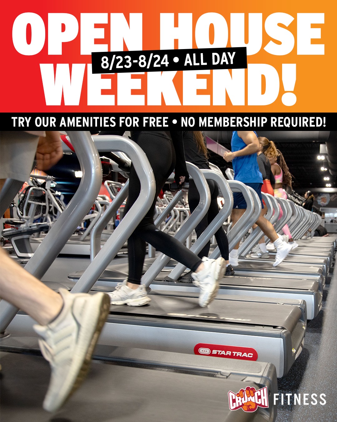Crunch - 📚 Backpacks Down, Dumbbells Up! We’re throwing an Open House ...