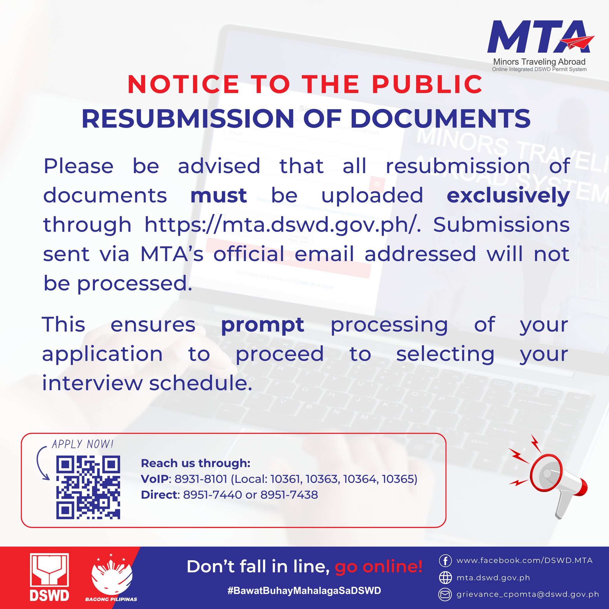 DSWD - NOTICE TO THE PUBLIC | RESUBMISSION OF DOCUMENTS Applicants who ...