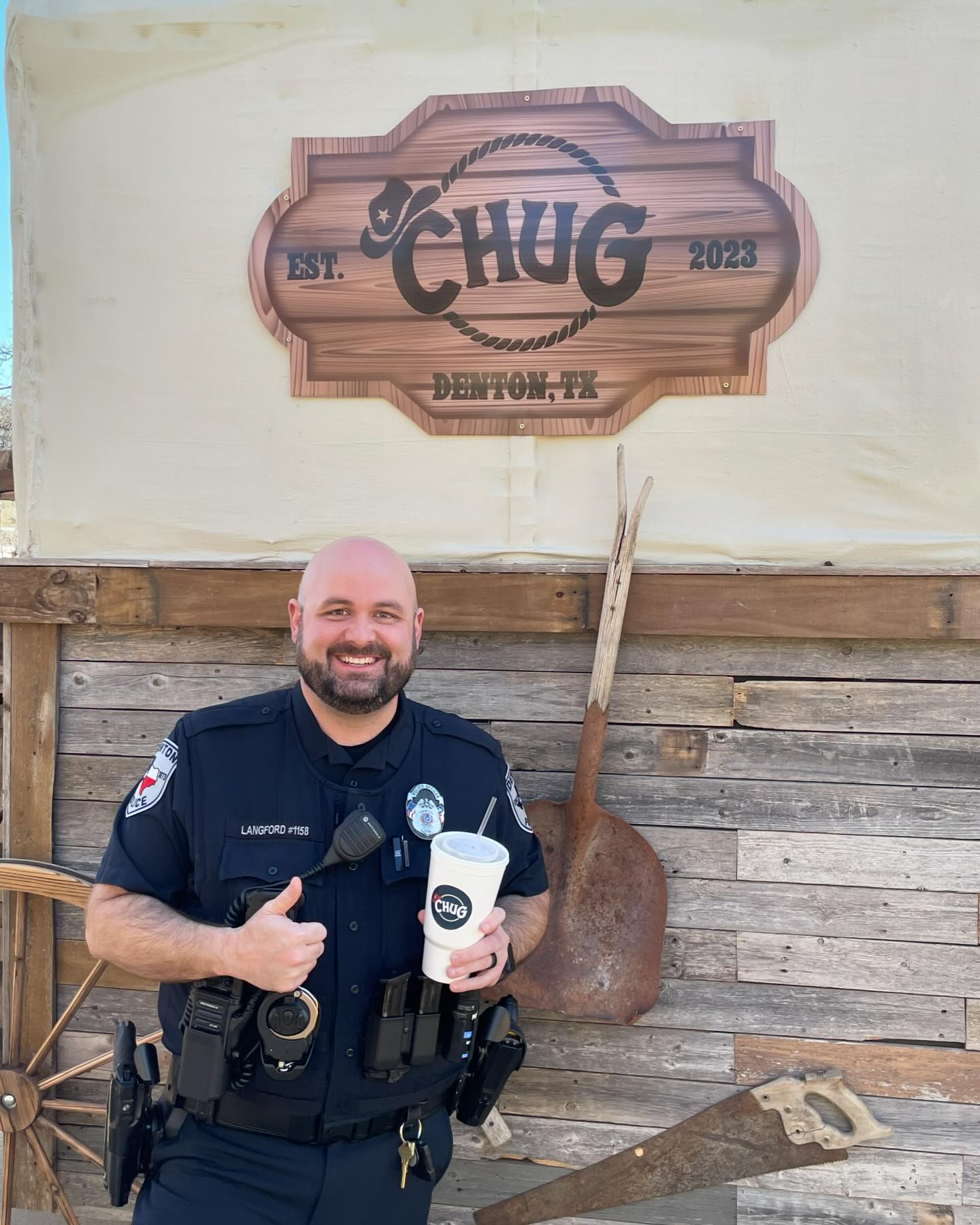 Chug It - We love seeing a happy officer! Here at Chug we... | Facebook
