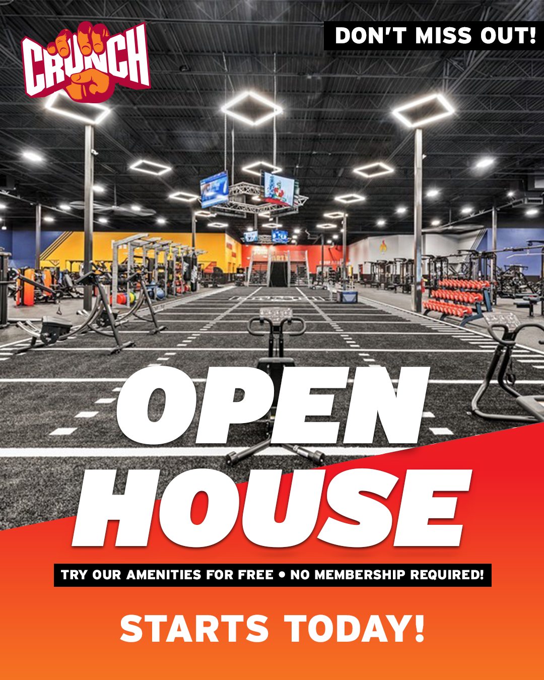 Crunch - 𝗢𝗣𝗘𝗡 𝗛𝗢𝗨𝗦𝗘 𝗜𝗦 𝗟𝗜𝗩𝗘!📣 No Membership required to come try out ...