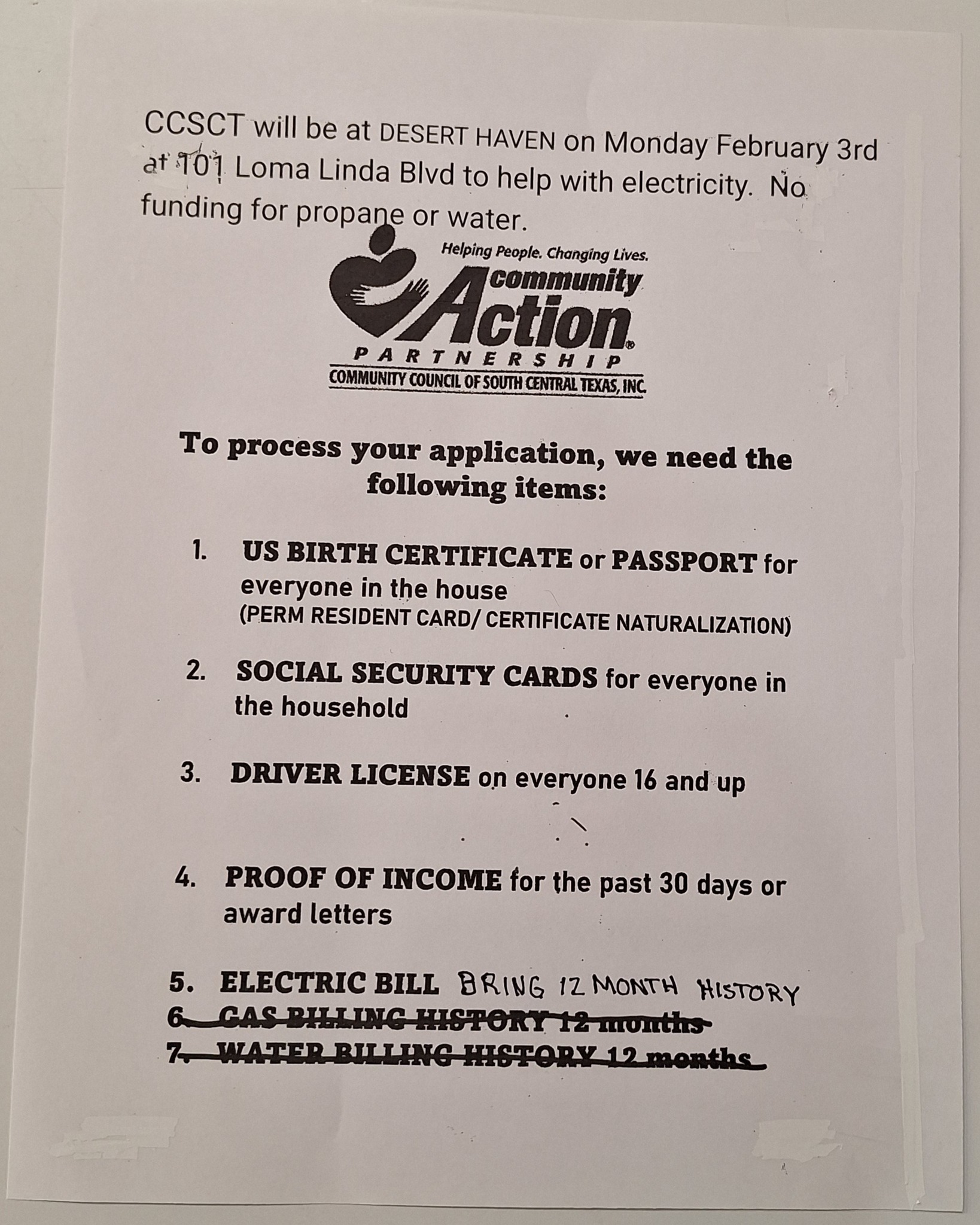 SCHEDULE APPOINTMENTS NOW FOR ELECTRIC BILL ASSISTANCE