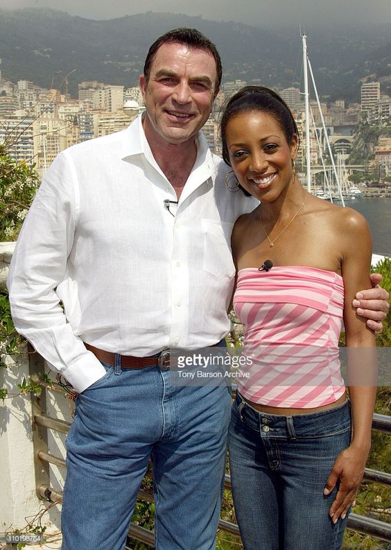 Frank - Tom Selleck and Shaun Robinson during 2004 Monte-Carlo TV ...