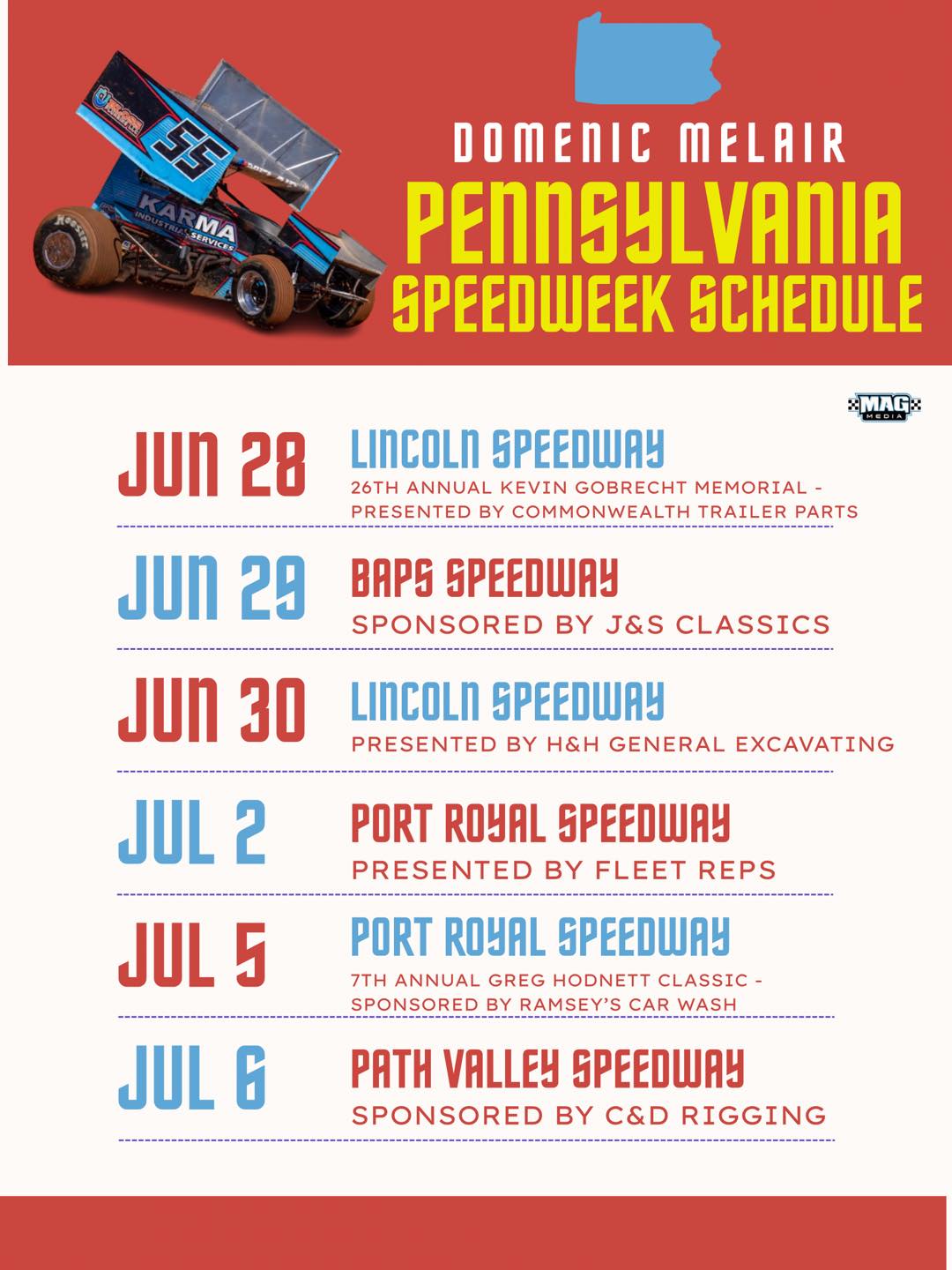 A 👀 into our Pennsylvania... - Domenic Melair Racing | Facebook