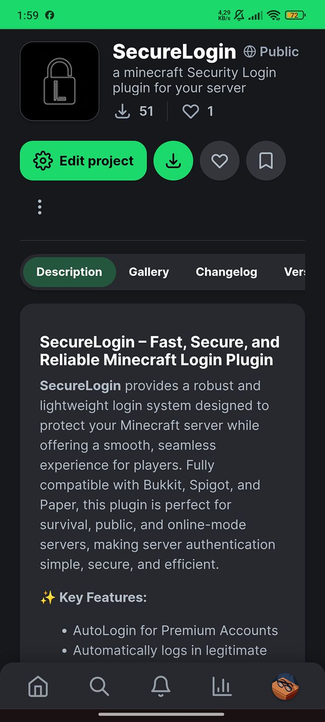 - chuyện là mình có tạo một plugin Login cho server minecraft và có up ...
