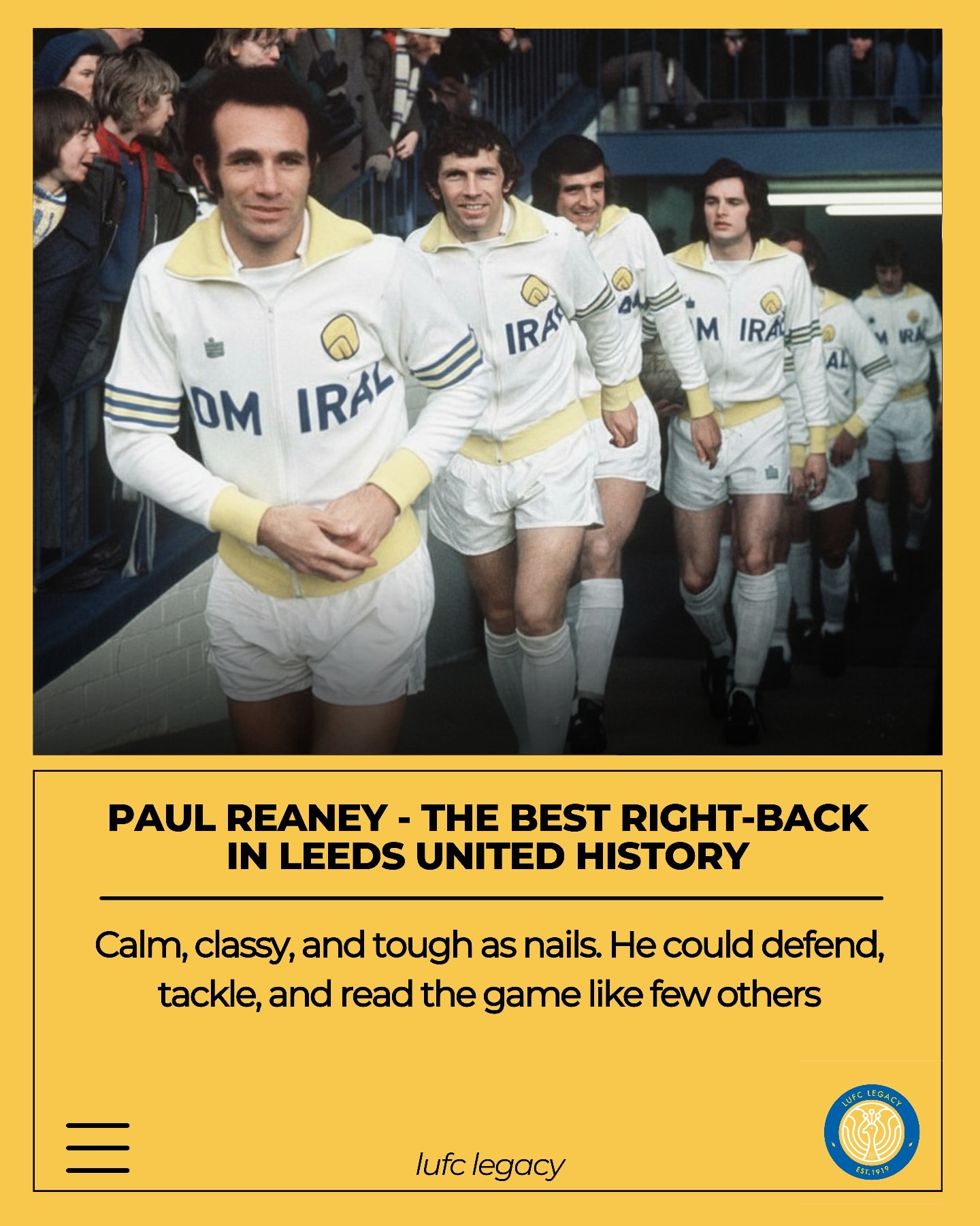 LUFC - Week after week, he marked some of the best wingers in the world ...