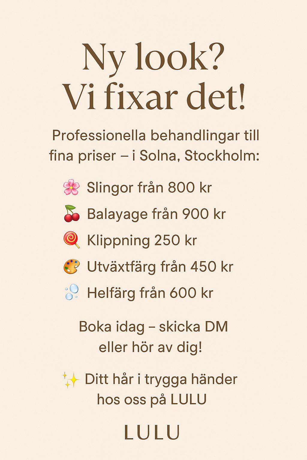 FRISÖR ELEVER SOM SÖKER KUNDER | 💇‍♀️ Ny look | Facebook